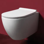 VIGNONI Rimless Wall Hung Toilet with Seat